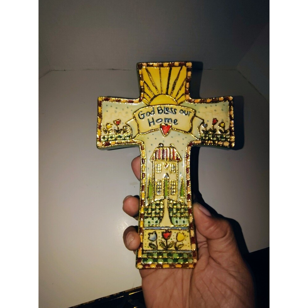 Porcelain Enamel Cross decoration Shelly Rasche Roman Inc 2005